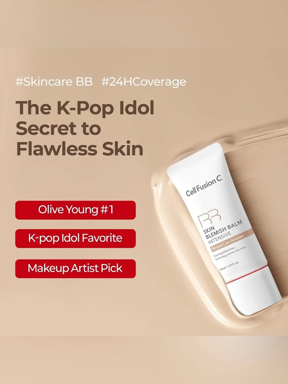 Cell Fusion C Light BB Skin Blemish Balm Intensive- hybrid, calming, K-beauty